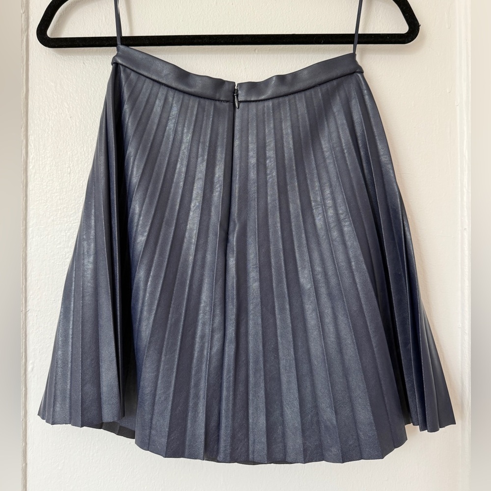 J Crew Navy Pleated Skirt